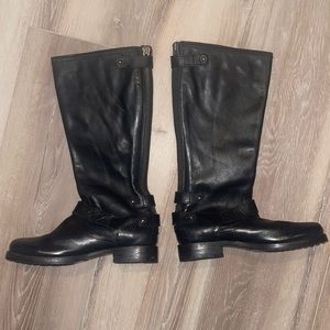 Black Frye Veronica back zip tall boot